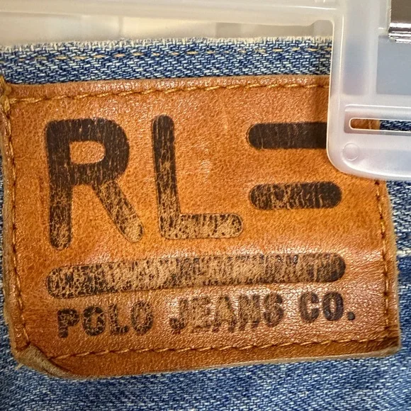 Polo Jeans Co Ralph Lauren men vintage straight leg blue denim jeans size 36x32.